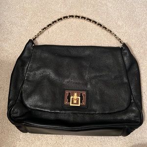 Tory Burch black with chain shoulder strap